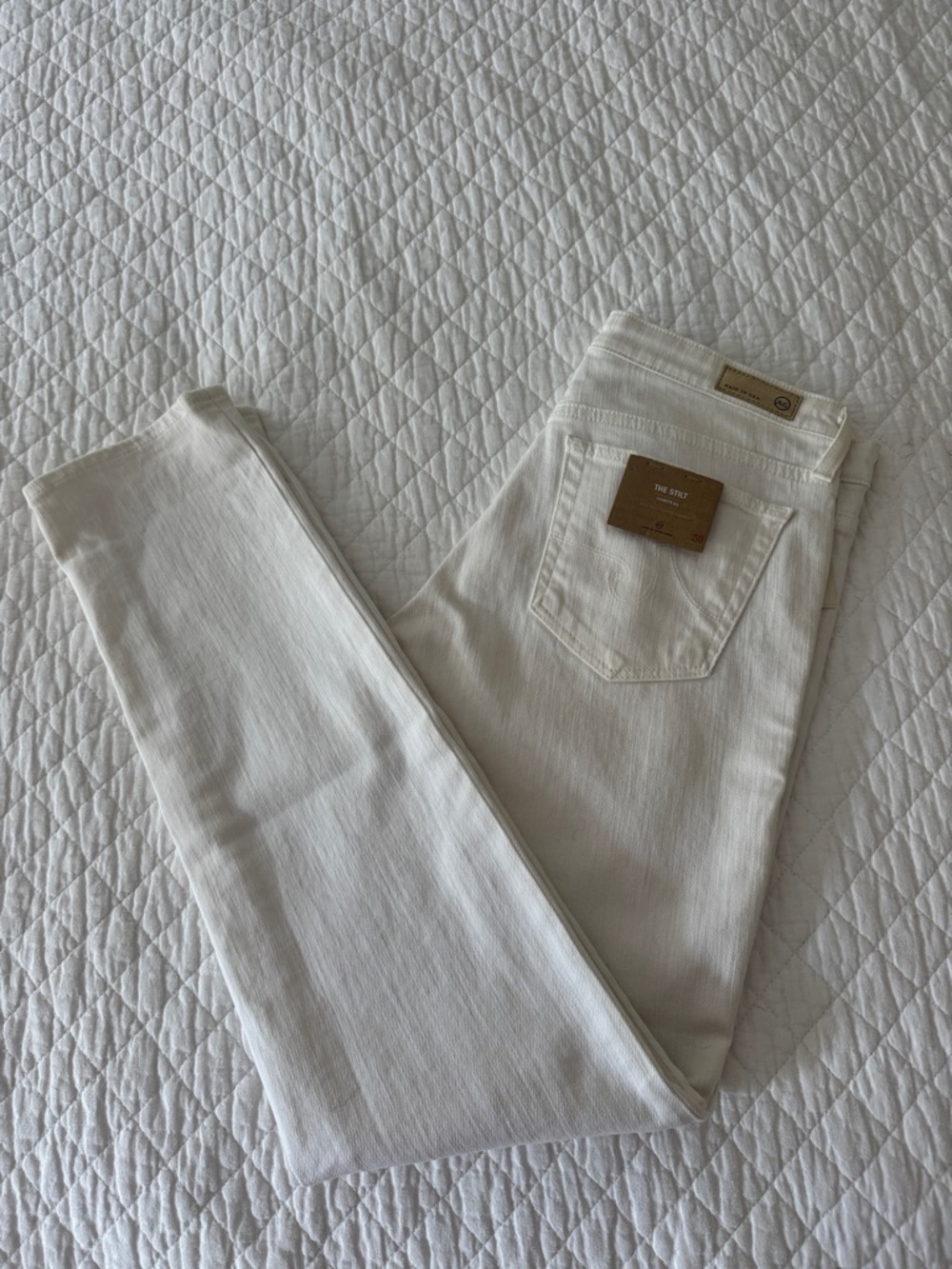 AG Adriano Goldschmied White/Cream Skinny Jeans
